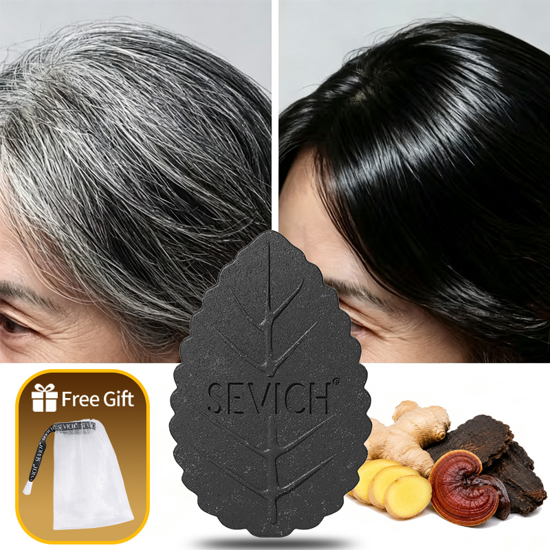 Black Shampoo Soap Bar Gray Ha - Hair Care Organic 评论和价格
